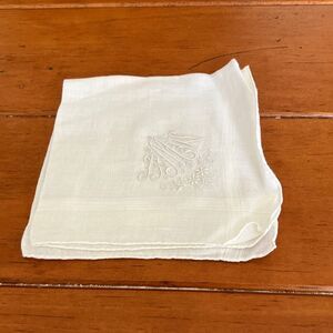 Vintage Monogrammed Hankie Handkerchief